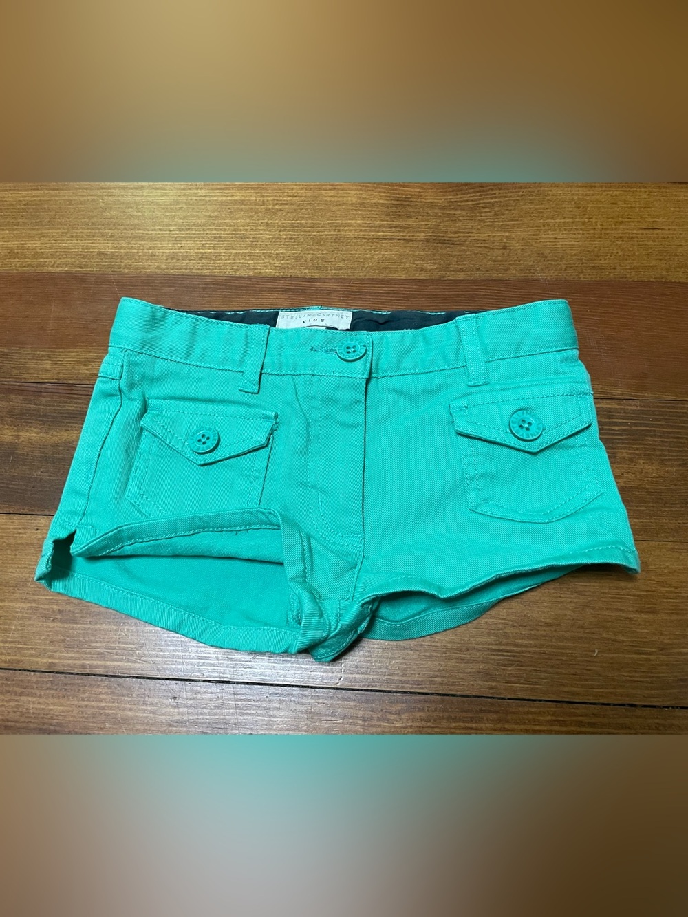 Stella McCartney Kids Turquoise Green Kids Shorts Size 2